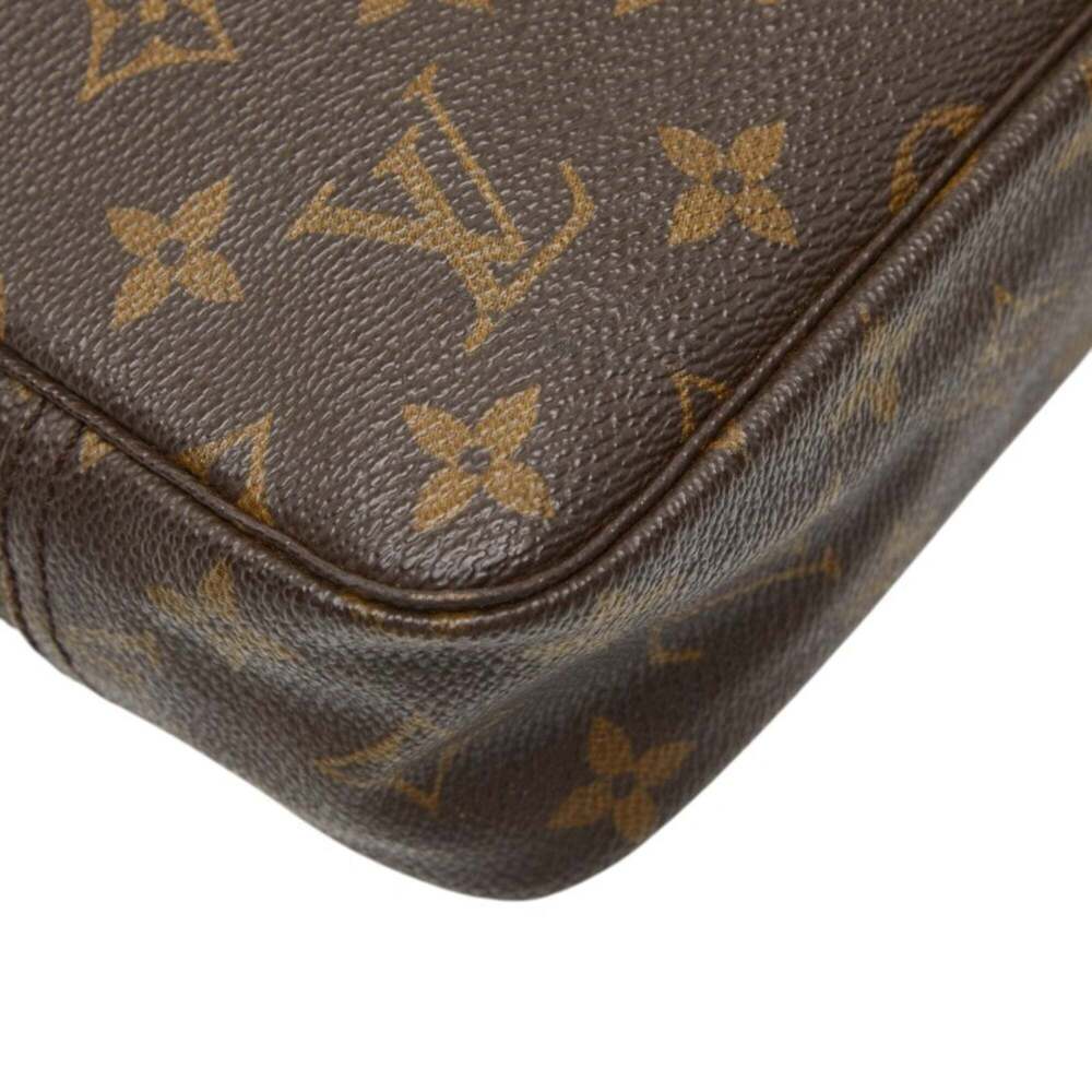 LOUIS VUITTON Authentic Brown Monogram Leather Clutch Bag - Picture 7 of 9
